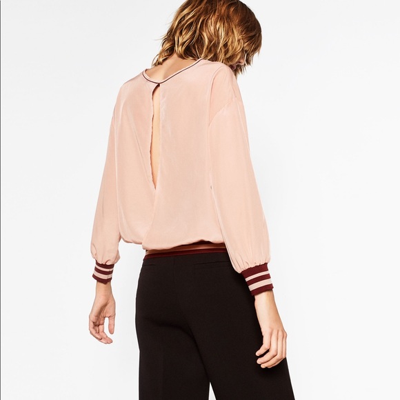 Zara Contrasting Rib Top - Picture 4 of 7